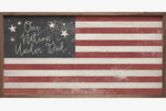 Load image into Gallery viewer, Americana One Nation Under God with wood frame 16”x8”
