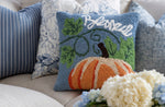 Load image into Gallery viewer, Blessed Hook Blue, Green, Orange, and White Fall Pillow
