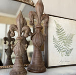 Load image into Gallery viewer, Bronze Fleur de Lis Set of 2 Finials
