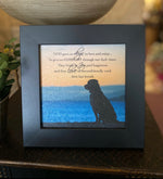 Load image into Gallery viewer, God Gave Us Dogs Dark Wood Framed Shimmering Picture 8”x8”
