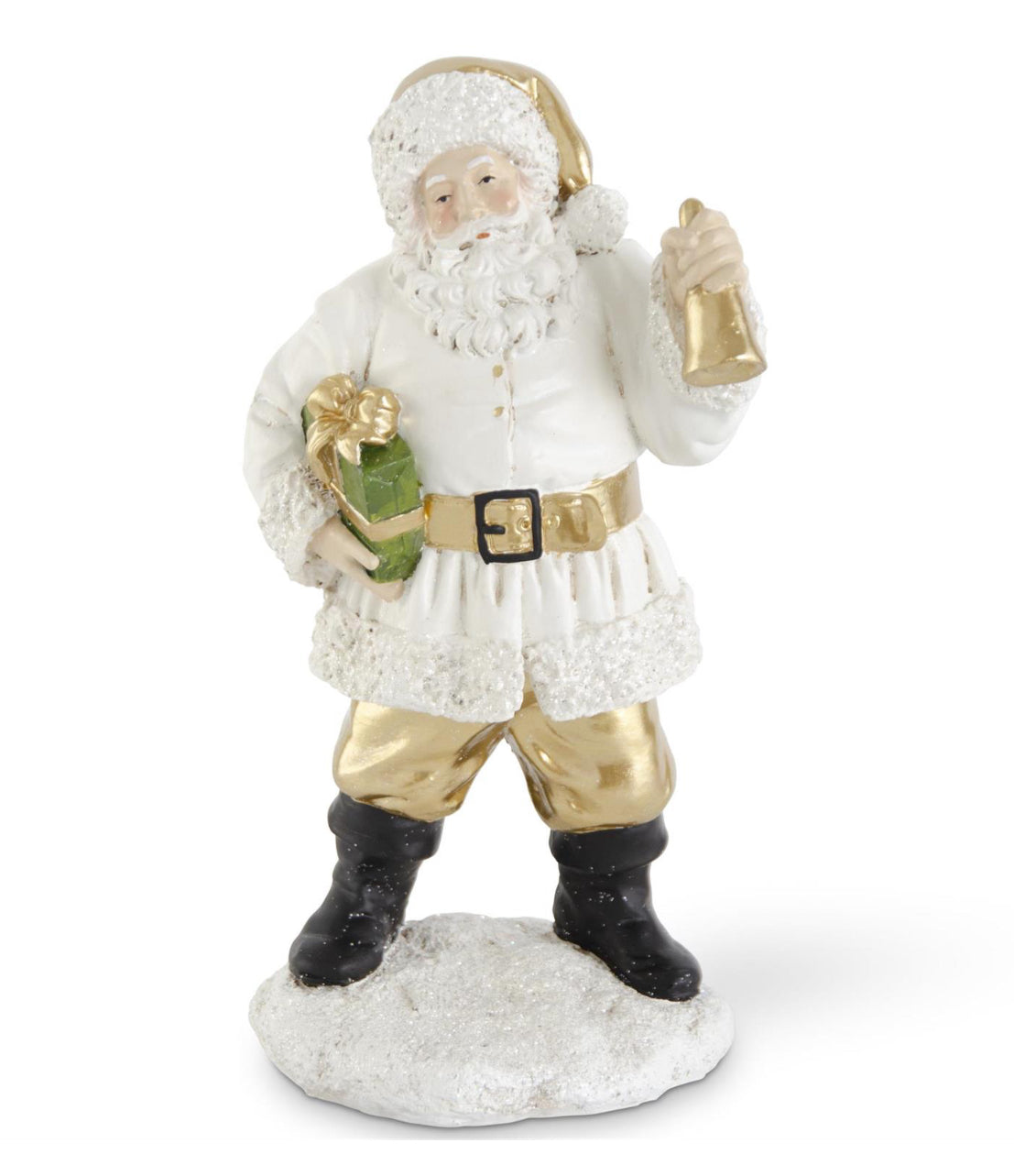 White and Gold Santa Clause Merry Christmas