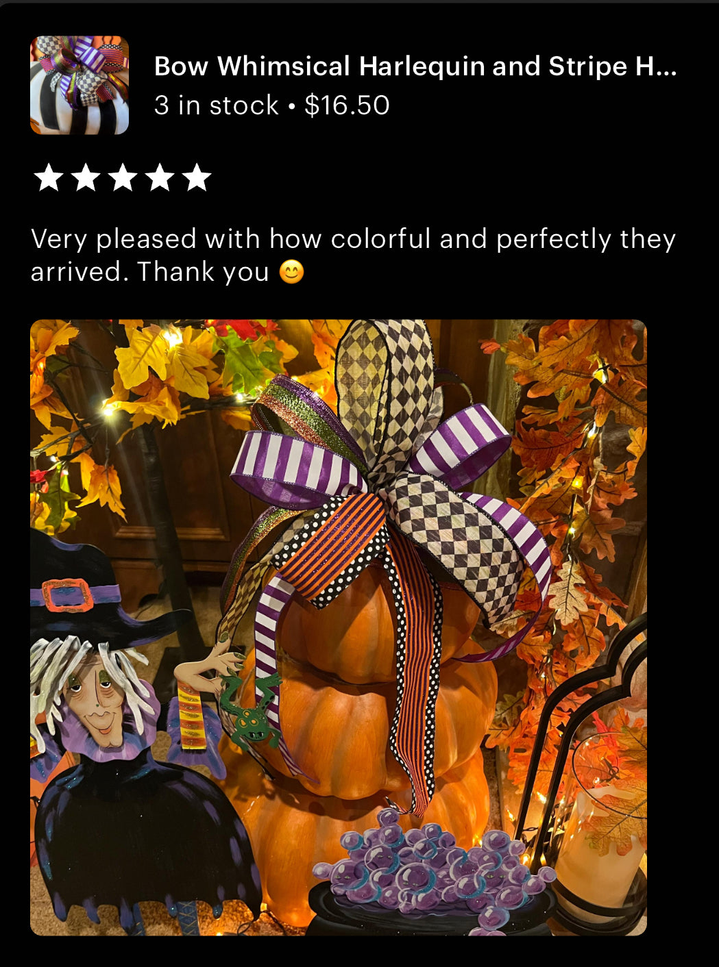 Whimsical Halloween Bow