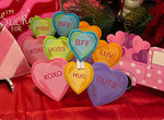 Load image into Gallery viewer, Fun Pile of Candy Hearts Outdoor or Indoor Conversation Hearts
