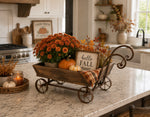 Load image into Gallery viewer, New! Wooden and Iron Garden Wagon Cart
