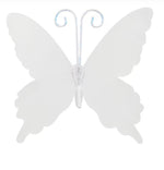 Load image into Gallery viewer, Fanciful Butterfly Aqua and Pink Metal Outdoor Stake
