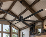 Load image into Gallery viewer, Zeus 120” Outdoor or Indoor Ceiling Fan – Matte Black | Damp Rated, 6-Blade Modern Design 101206-59
