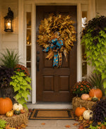 Load image into Gallery viewer, Golden Maple Leaf Wreath 30” – Luxe Fall Door
