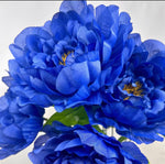 Load image into Gallery viewer, Royal Blue Peony Bush Artificial Flowers
