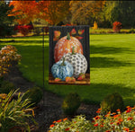 Load image into Gallery viewer, Fall Pumpkin Flag Outdoor Orange, Blue, White
