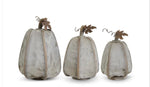 Load image into Gallery viewer, Mesh Metal Bronze, Gray and Wood Pumpkins
