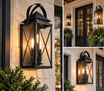 Load image into Gallery viewer, Quorum MYSTIC 25" 3 Light Lantern - Matte Black Wall Mount
