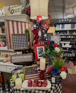 Load image into Gallery viewer, Americana God Bless America Land That I Love with wood frame 12”x4”
