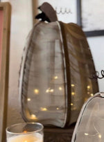Load image into Gallery viewer, Mesh Metal Bronze, Gray and Wood Pumpkins
