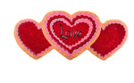 Load image into Gallery viewer, Valentines Three Hearts Red and Pink Coir Door Rug
