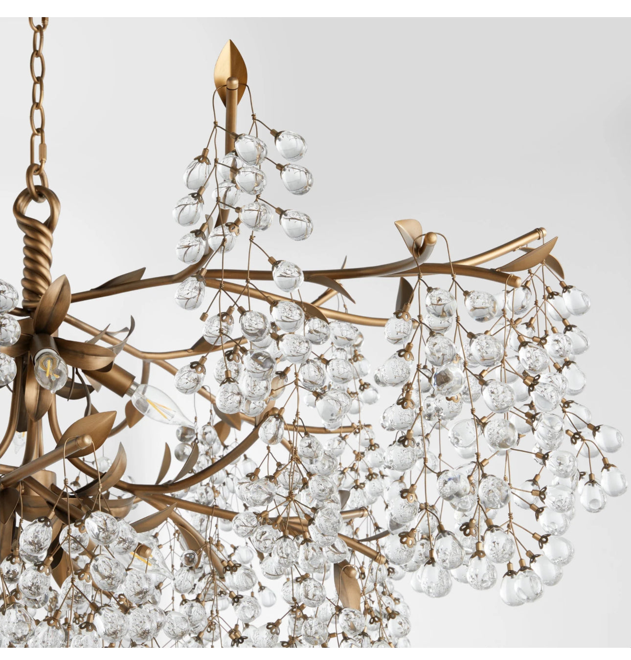 Glicina 8-Light Chandelier in Natural Brass by Quorum International
