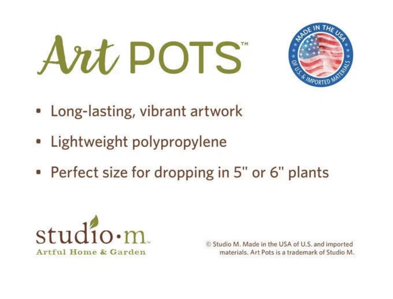 Americana: Sweet Liberty 6” Pot Red, White, and Blue