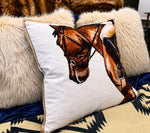 Load image into Gallery viewer, Horse and Rider Pillow 20” with Form
