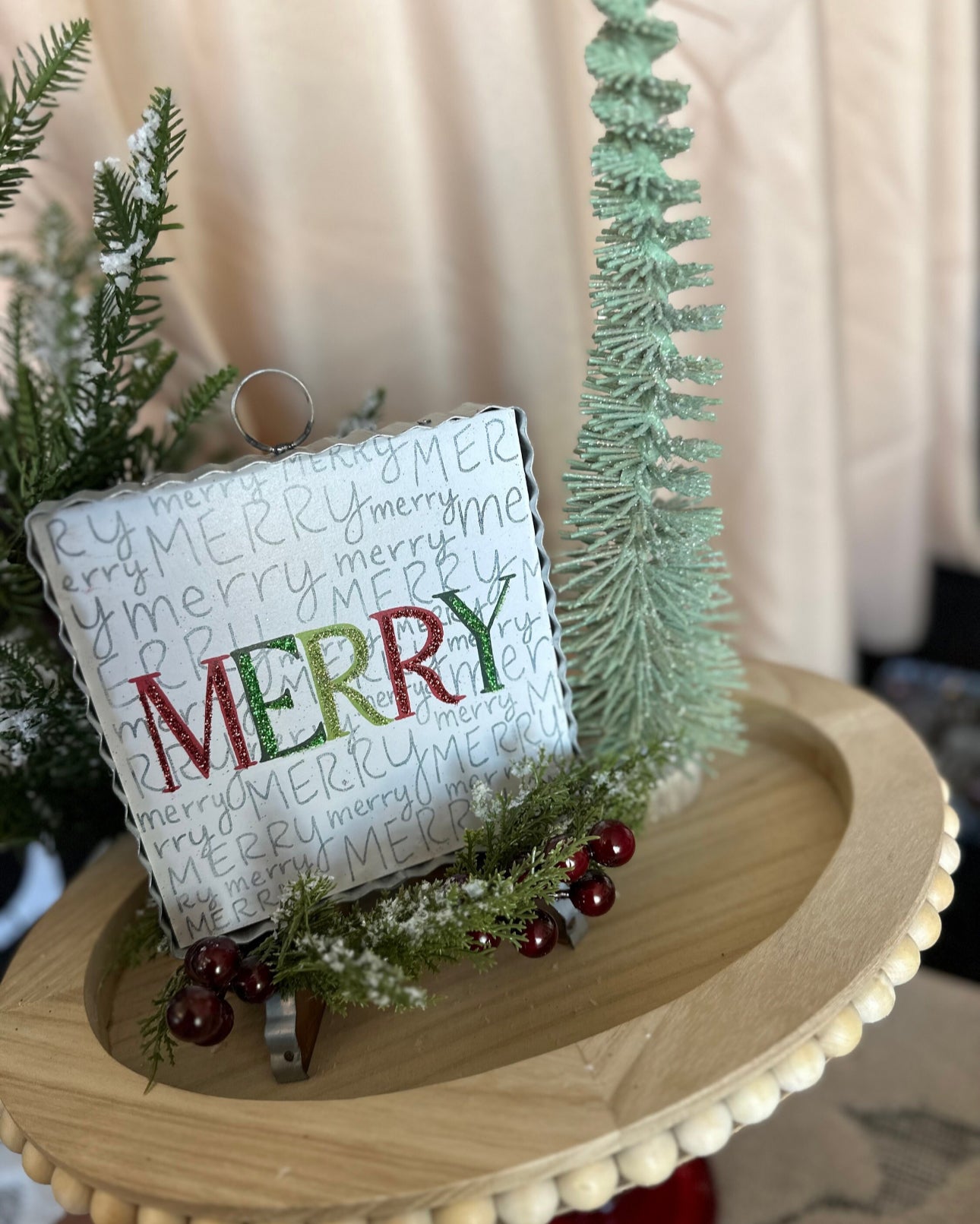 Merry Mini Print with Galvanized Frame