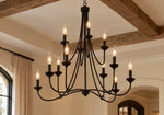 Load image into Gallery viewer, Livingston 12-Light Chandelier Bronze
