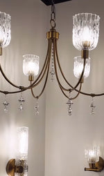 Load image into Gallery viewer, MERIAM 8-Light Chandelier - Brushed Brass Quorum
