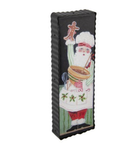 Santa Baker Canvas Picture with Galvanized Frame