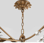 Load image into Gallery viewer, Glicina 8-Light Chandelier in Natural Brass by Quorum International
