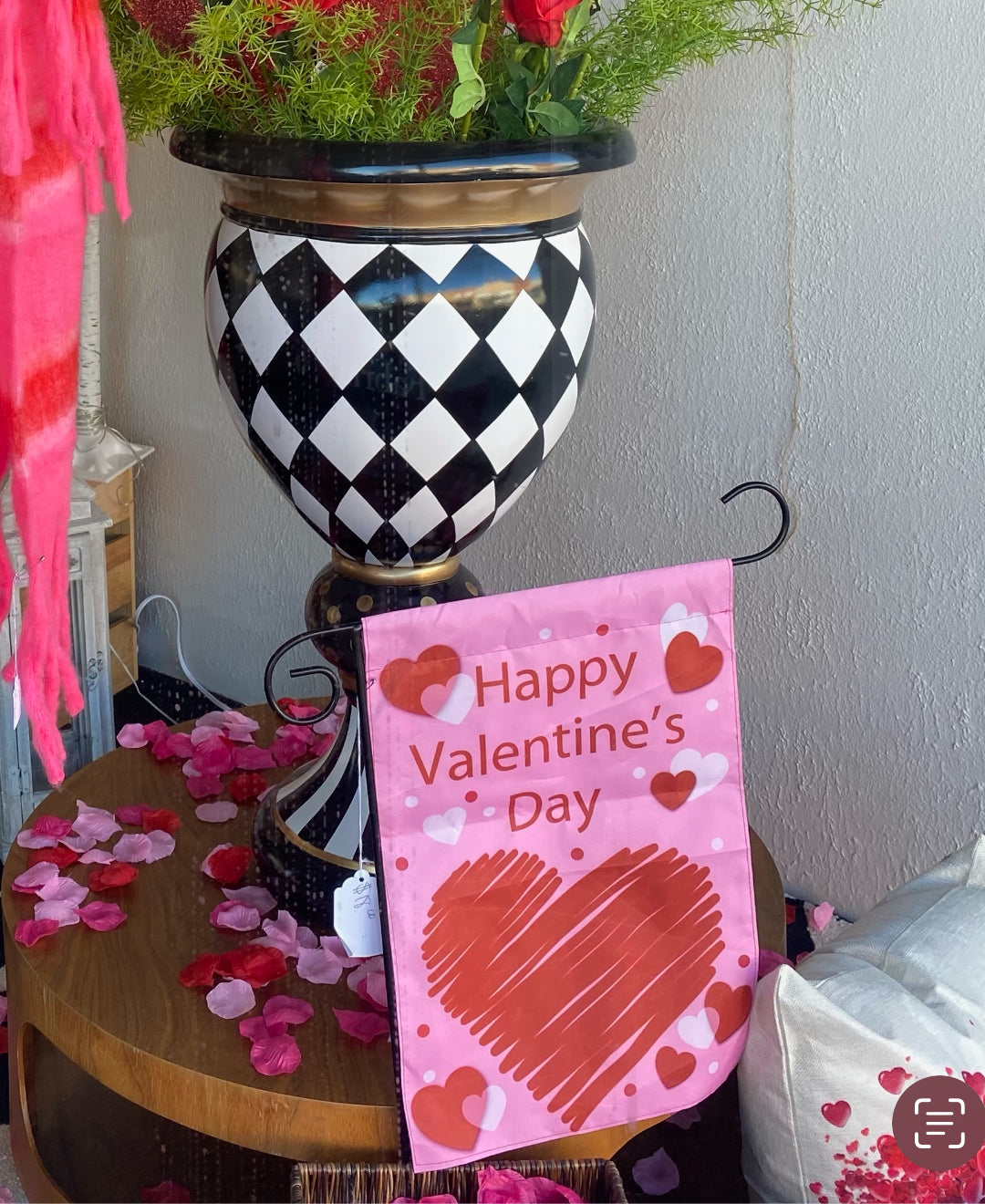 Valentines Day: Hearts Valentines Day Flag