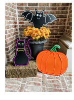 Load image into Gallery viewer, New! Neon Light Up Orange Pumpkin with Easel &amp; Stake
