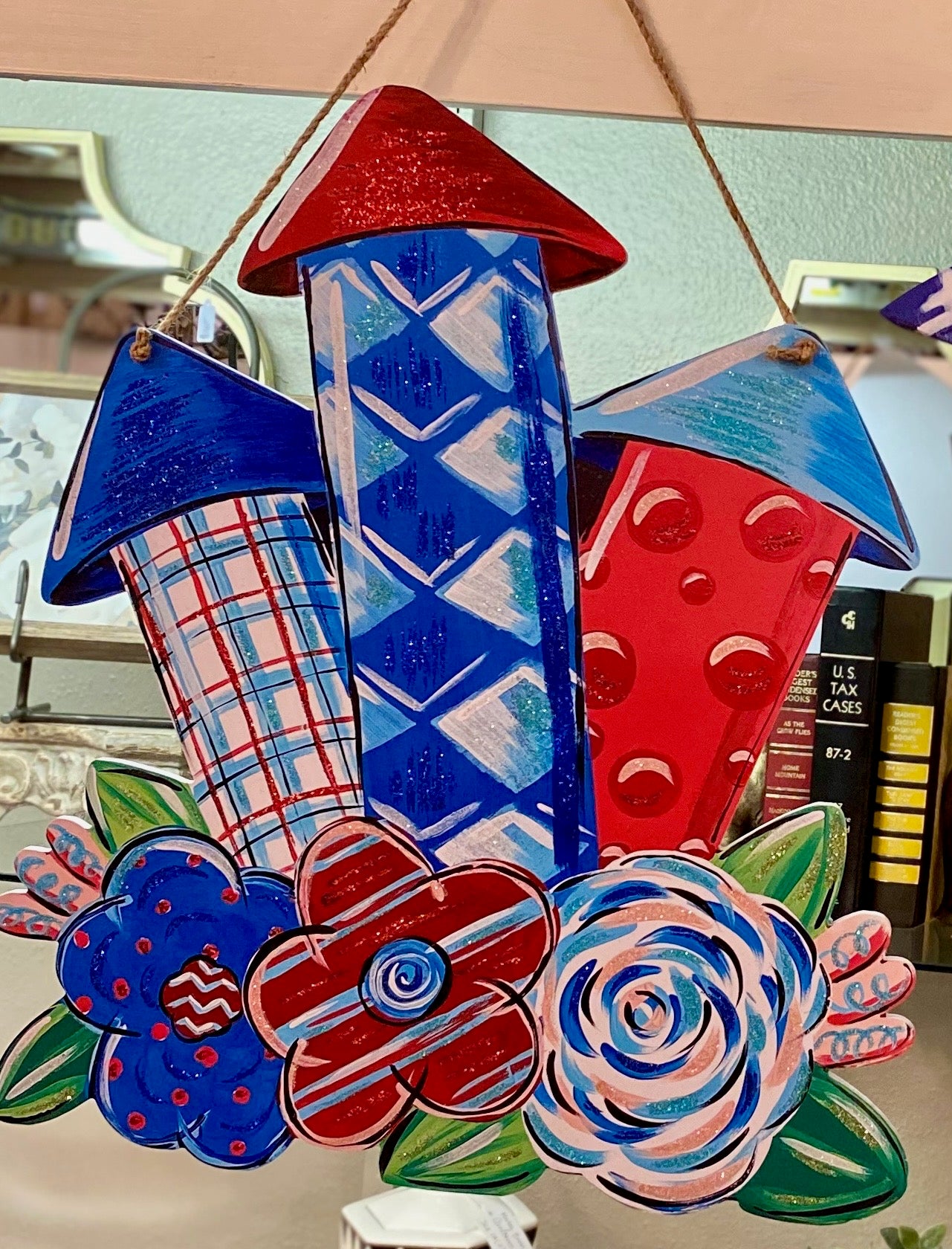Americana: Firecracker Door Hanger