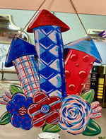 Load image into Gallery viewer, Americana: Firecracker Door Hanger
