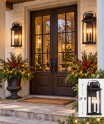Load image into Gallery viewer, Quorum 741-23-36 Downey 23" 3 Light Lantern - Bronze Outdoor Wall Lantern
