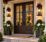 Load image into Gallery viewer, Quorum 741-23-36 Downey 23" 3 Light Lantern - Bronze Outdoor Wall Lantern
