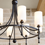 Load image into Gallery viewer, Lee Blvd 8-Light Bead Matte Black Chandelier
