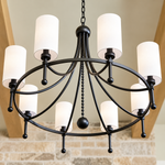 Load image into Gallery viewer, Lee Blvd 8-Light Bead Matte Black Chandelier
