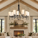 Load image into Gallery viewer, Lee Blvd 8-Light Bead Matte Black Chandelier
