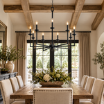 Load image into Gallery viewer, Eldorado 8-Light Bead Matte Black Chandelier
