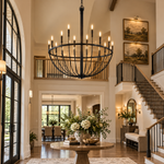 Load image into Gallery viewer, Tribute Matte Black 12-Light Chandelier
