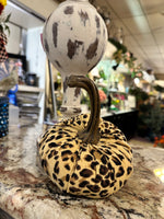 Load image into Gallery viewer, Cheetah Print Small Stuffed Pumpkin
