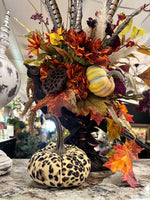 Load image into Gallery viewer, Cheetah Print Small Stuffed Pumpkin
