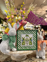 Load image into Gallery viewer, Happy Easter &amp; Hello Peeps Metal Pennant Outdoor Stakes
