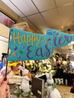 Load image into Gallery viewer, Happy Easter &amp; Hello Peeps Metal Pennant Outdoor Stakes
