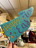 Load image into Gallery viewer, Happy Easter &amp; Hello Peeps Metal Pennant Outdoor Stakes
