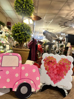 Load image into Gallery viewer, Valentines Day: Red Heart Scalloped Print and White Background
