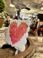 Load image into Gallery viewer, Valentines Day: Red Heart Scalloped Print and White Background
