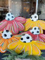 Load image into Gallery viewer, Bright Set of 3 Coneflowers Stakes Flower Outdoor Stakes
