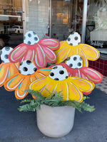 Load image into Gallery viewer, Bright Set of 3 Coneflowers Stakes Flower Outdoor Stakes
