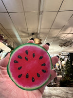 Load image into Gallery viewer, Watermelon Metal Magnet Red, Green, and Black
