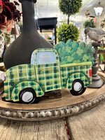 Load image into Gallery viewer, St Patrick’s Day Green Plaid Metal Truck Stake
