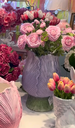 Load image into Gallery viewer, Blooming Lavender Tulip Planter Spring Easter Ceramic Container
