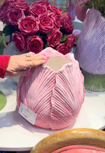 Load image into Gallery viewer, Blooming Pink Peonies in Tulip Planter Outdoor Indoor Ceramic Container
